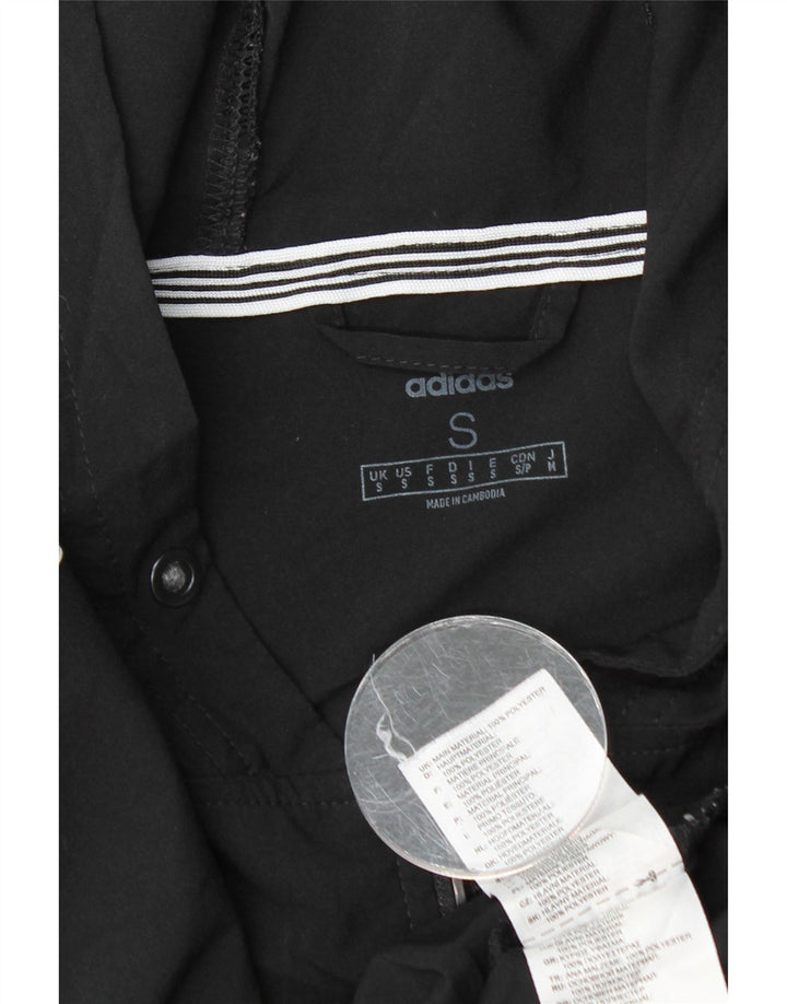 ADIDAS Træningsdragt med hætte til mænd, lille, sort polyester