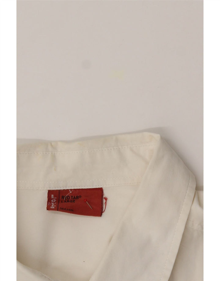LEVI'S Mens Shirt Large White Cotton Vintage Levi's and Second-Hand Levi's from Messina Hembry 