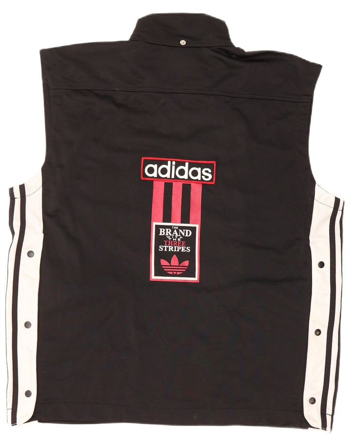 Adidas Herre grafisk træningsdragt Topjakke UK 40/42 Medium Sort Colourblock