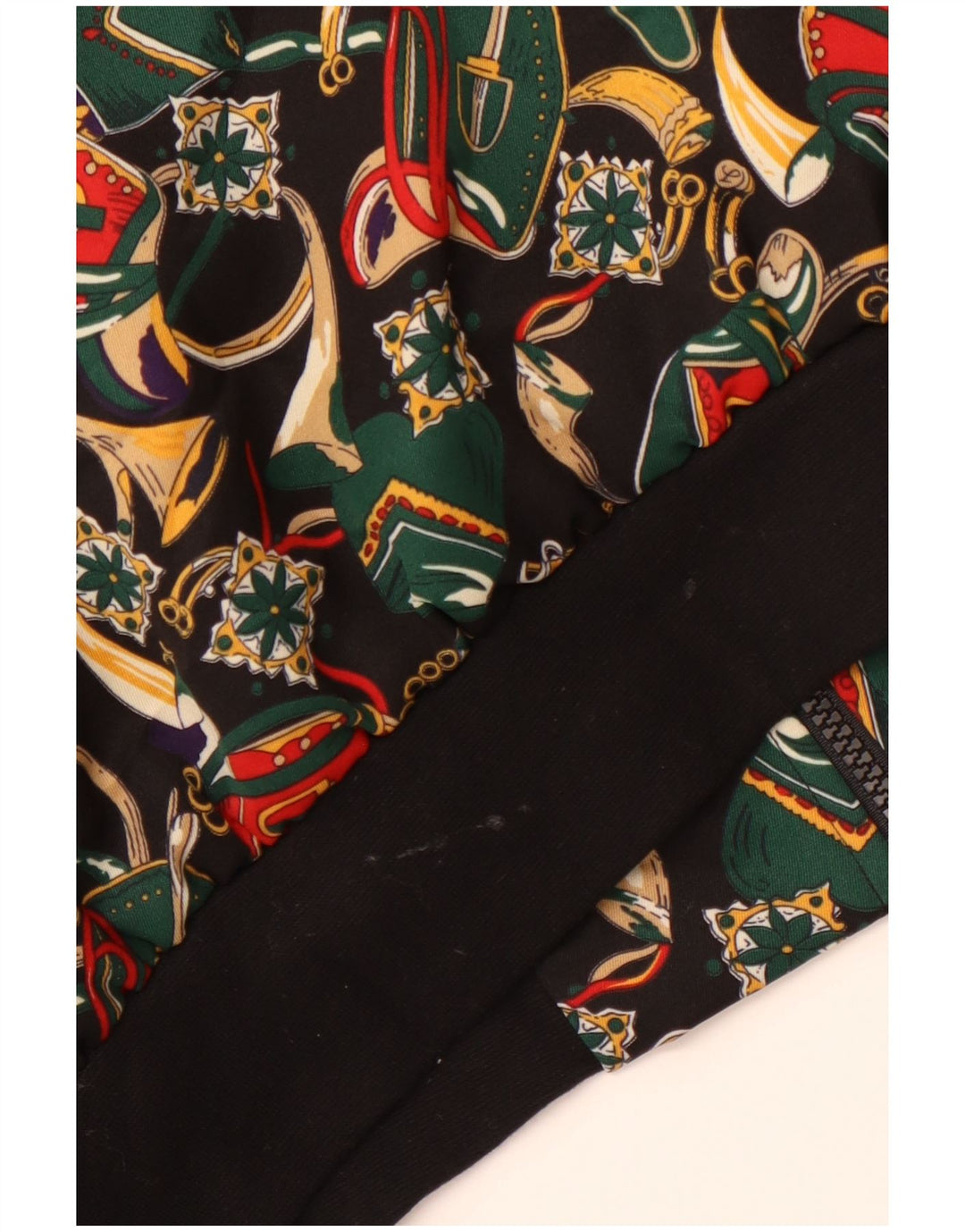 EASTEX Dame Oversized grafisk bomberjakke UK 14 Stor sort polyester
