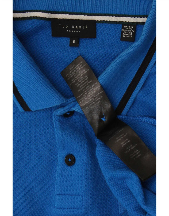 Ted Baker Herre poloskjorte str. 6 2XL Blå Bomuld