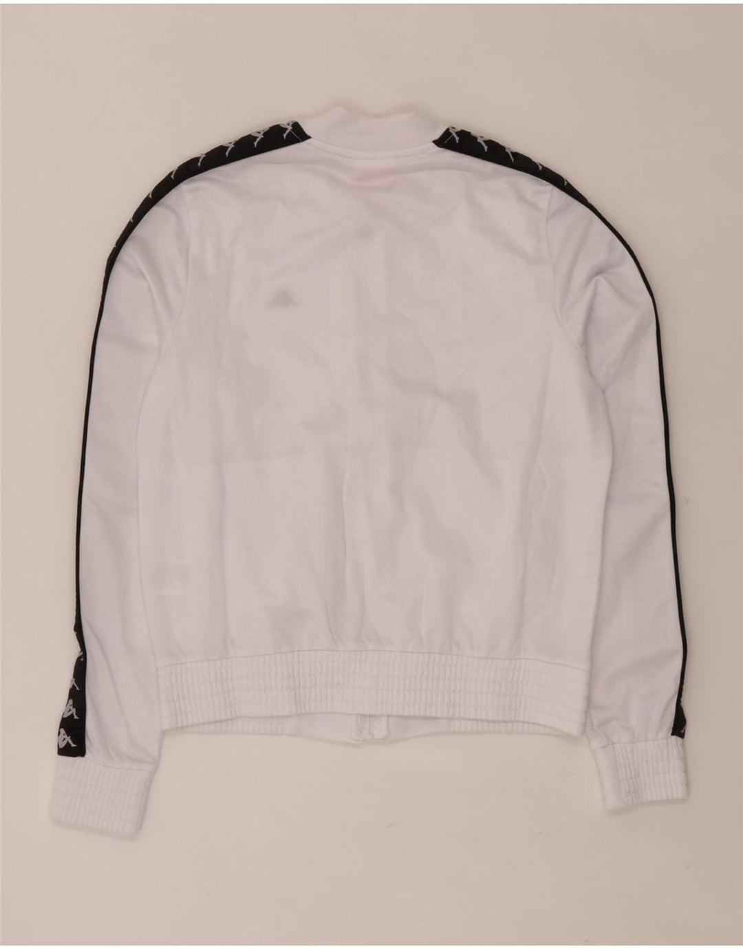 KAPPA Grafisk træningsdragt topjakke til kvinder UK 10 Small White Colourblock