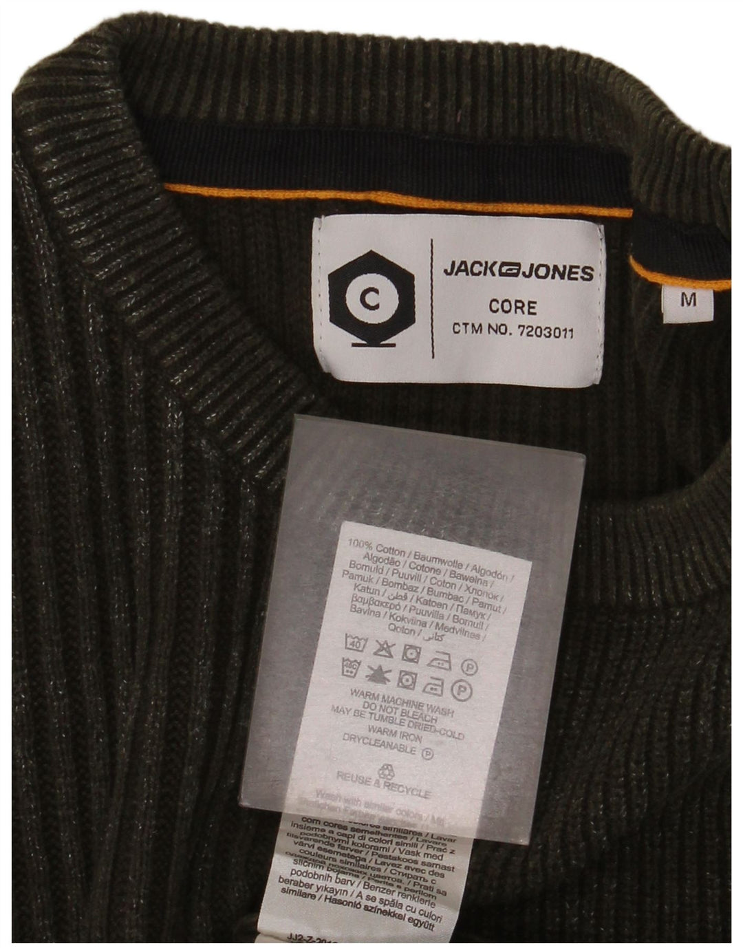 Jack & Jones Herre sweater med rund hals, mellemgrøn bomuld