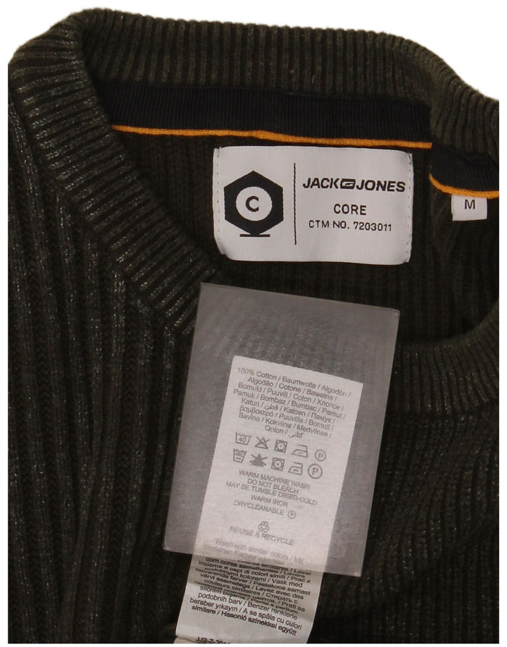 Jack & Jones Herre sweater med rund hals, mellemgrøn bomuld