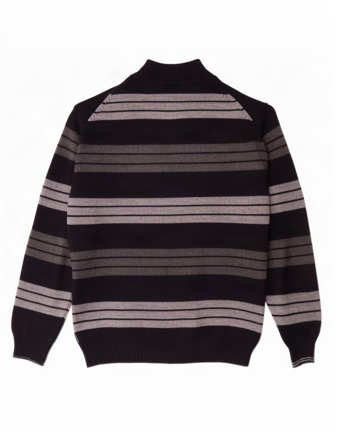 Il Granchio Herre Zip Neck Jumper Sweater Stor Marineblå Stribet