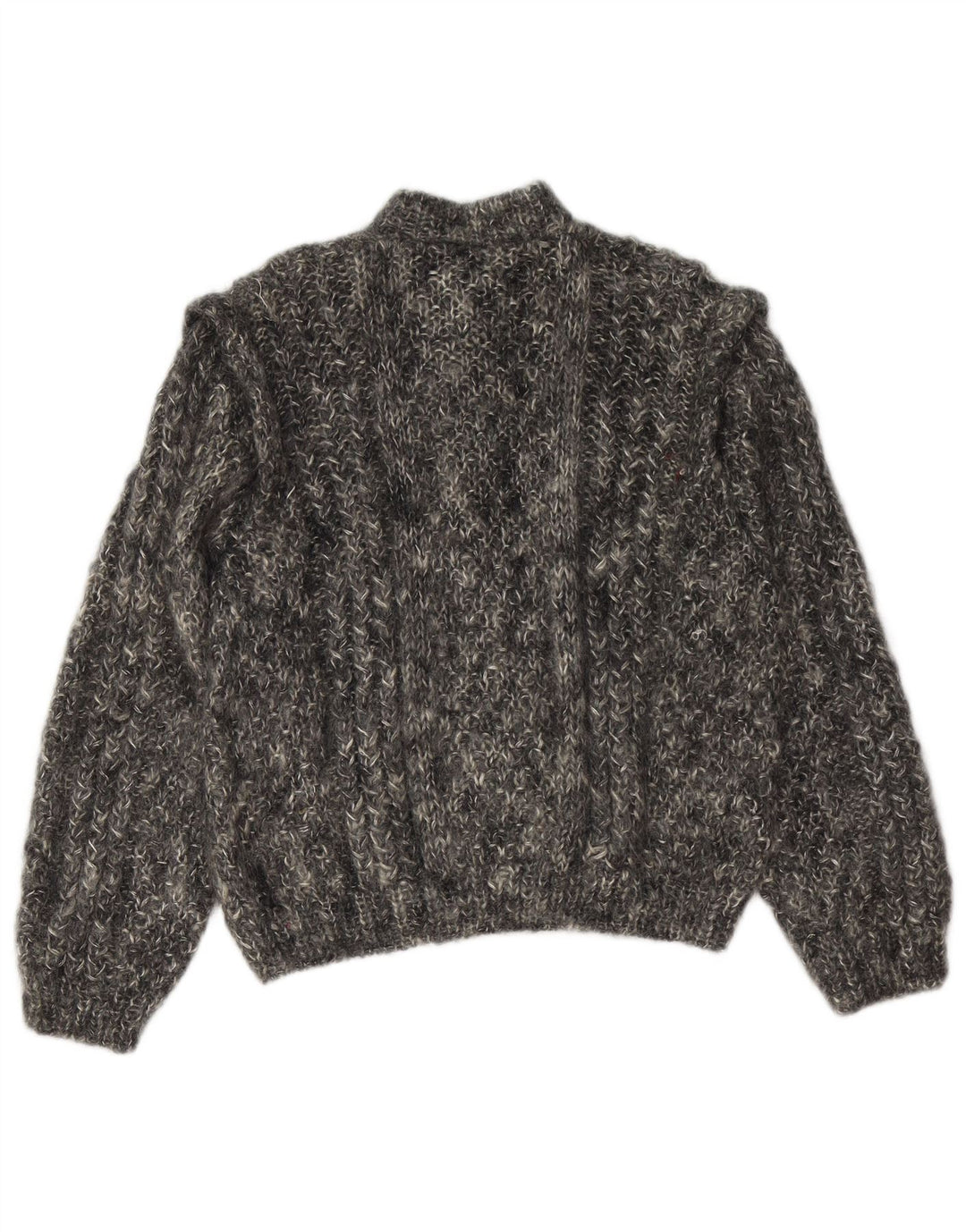 VINTAGE Dame Cardigan Sweater UK 16 Large Grå