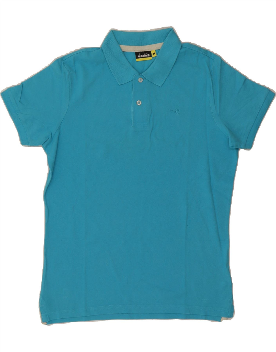 DIADORA Mens Polo Shirt Medium Blue Cotton Vintage Diadora and Second-Hand Diadora from Messina Hembry 