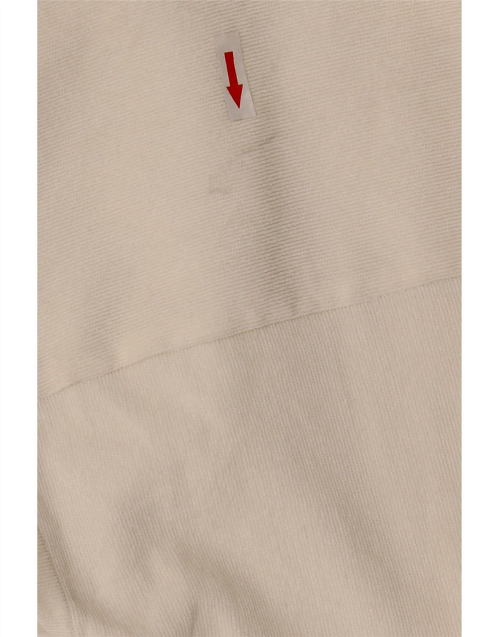 Zara Dame Oversized Corduroy Shirt UK 10 Small White Polyester
