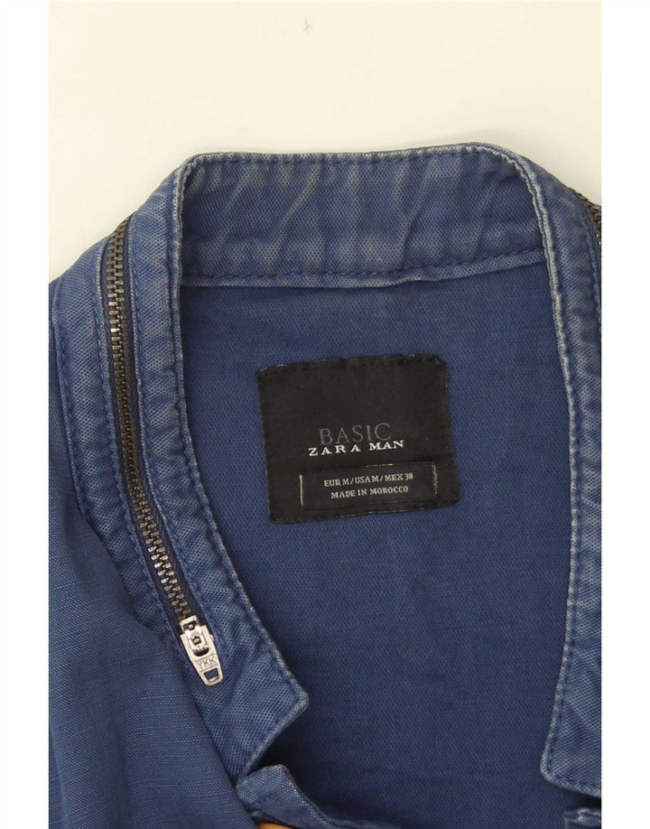 Zara Herre 5-knaps blazerjakke UK 38 Medium Navy Blue