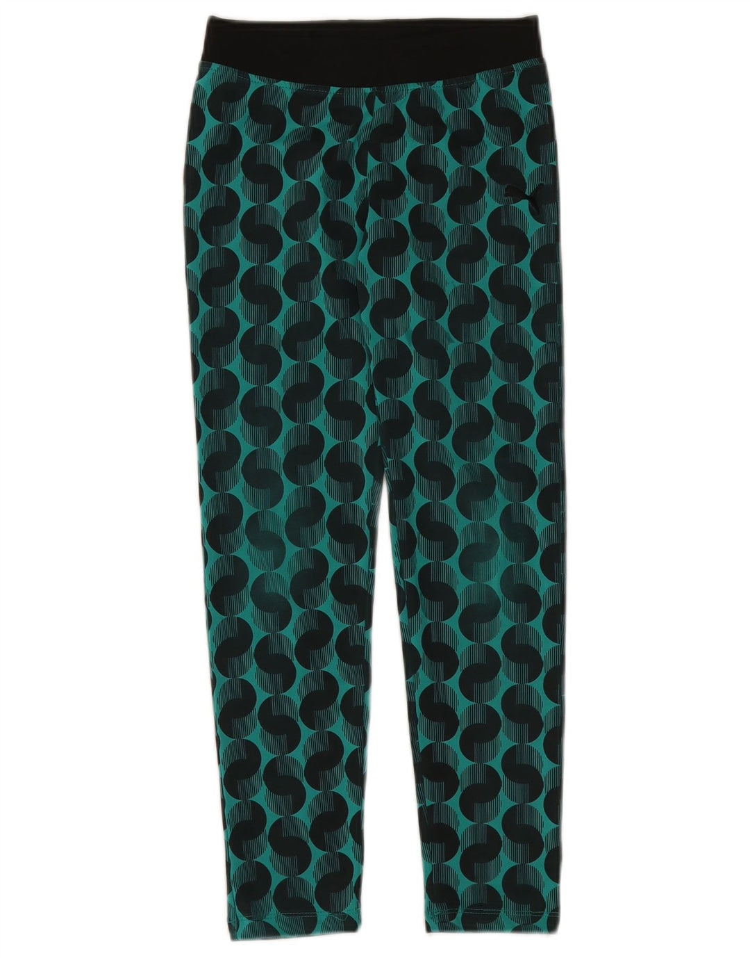 Puma Girls Leggings 9-10 år Medium Grøn Geometrisk Polyester