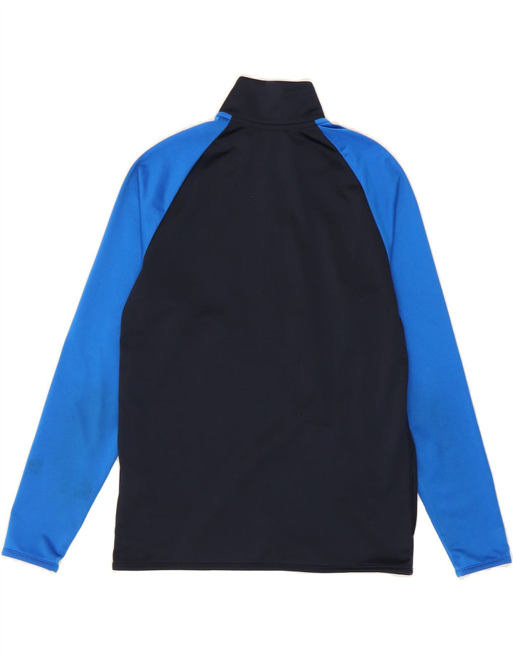 ADIDAS Boys Tracksuit Top Jacket 13-14 Years Navy Blue Colourblock Vintage Adidas and Second-Hand Adidas from Messina Hembry 
