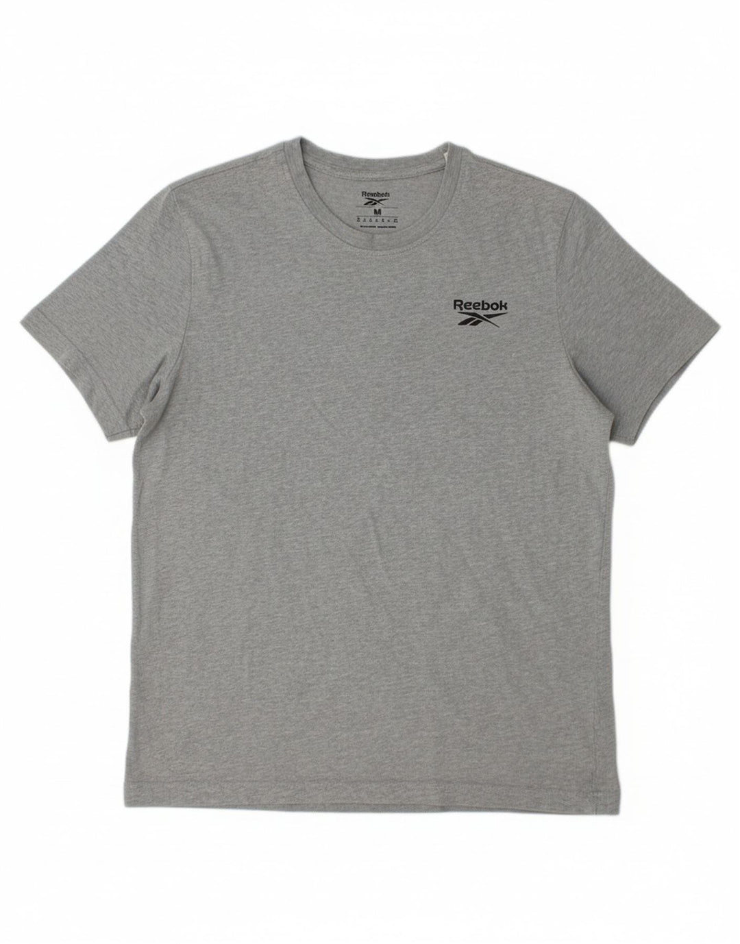REEBOK Mens Graphic T-Shirt Top Medium Grey Cotton