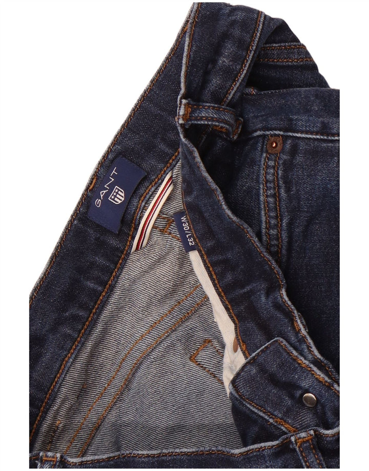 Gant Slim Jeans til mænd W30 L32 Marineblå bomuld