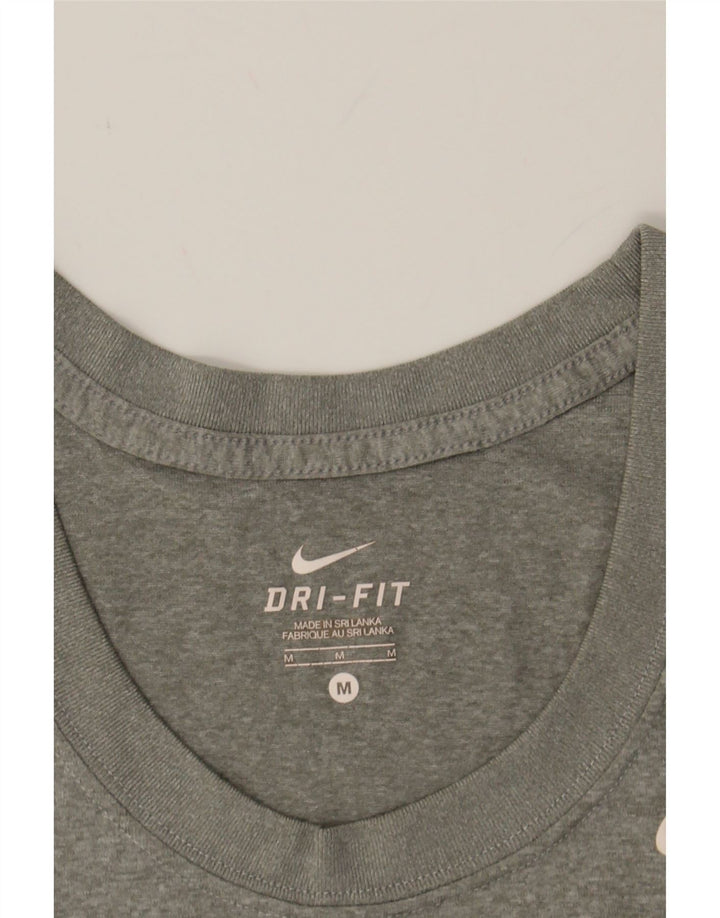 NIKE Womens Dri Fit Vest Top UK 12 Medium Grey Vintage Nike and Second-Hand Nike from Messina Hembry 