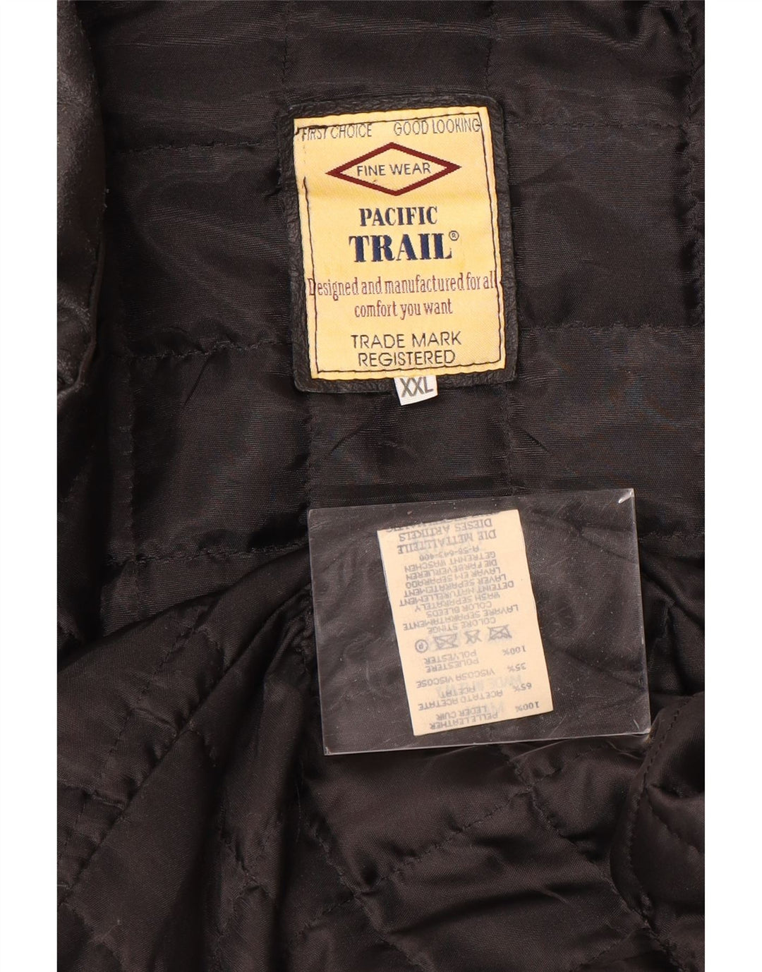 Pacific Trail Herre Læderjakke UK 44 2XL Sort Læder