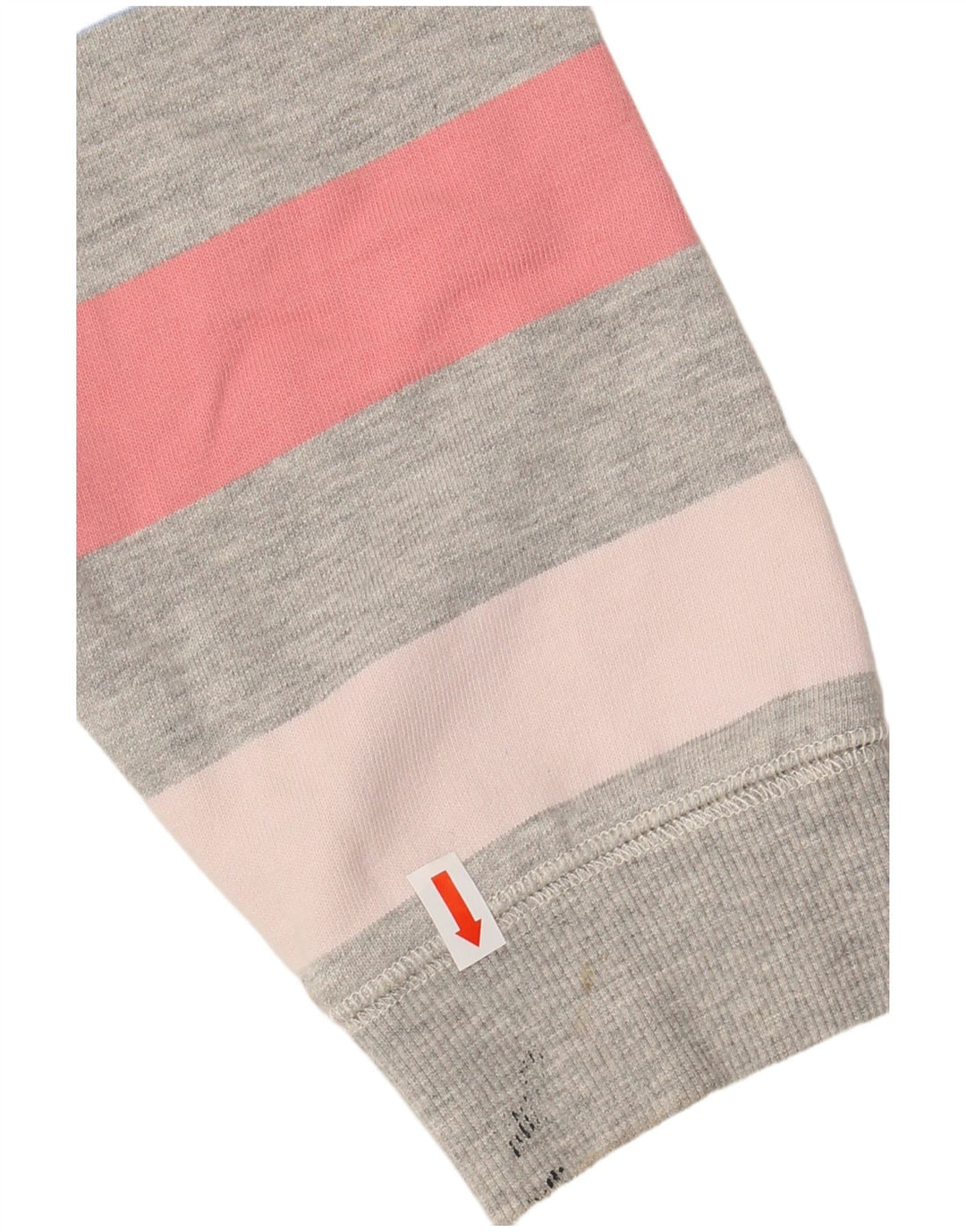 JOULES Dame Sweatshirt Jumper UK 12 Mellem grå stribet bomuld
