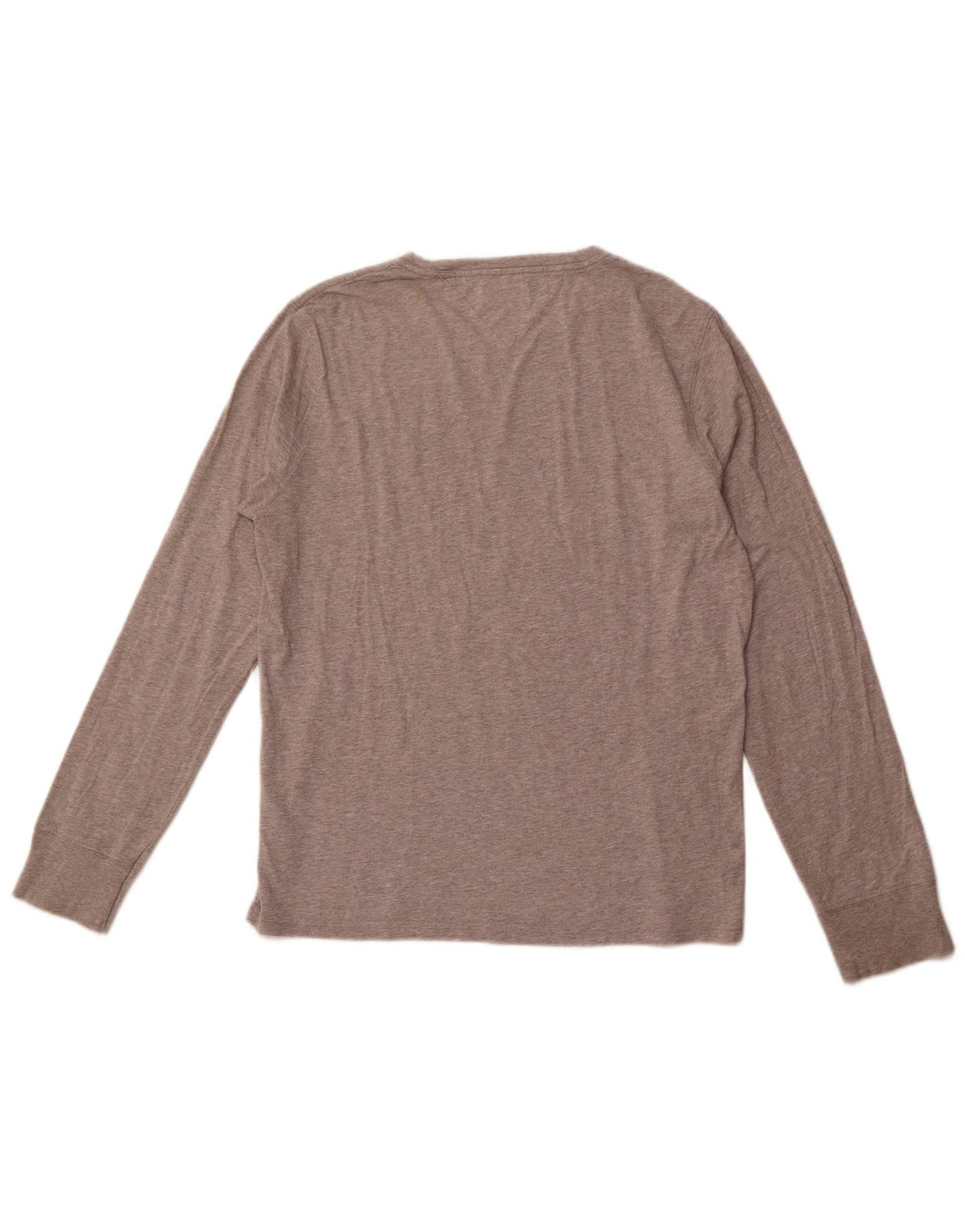 TOMMY HILFIGER Heritage grafisk top langærmet mellemgrå bomuld