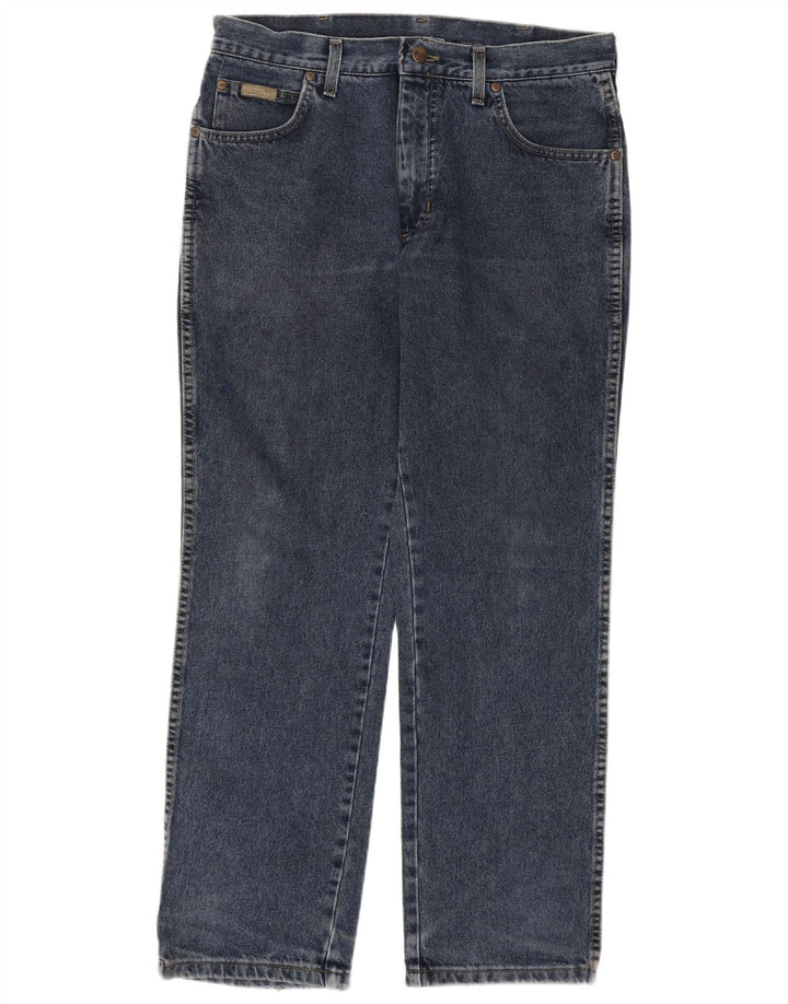 Wrangler Herre Texas Straight Jeans W33 L30 Blå Bomuld