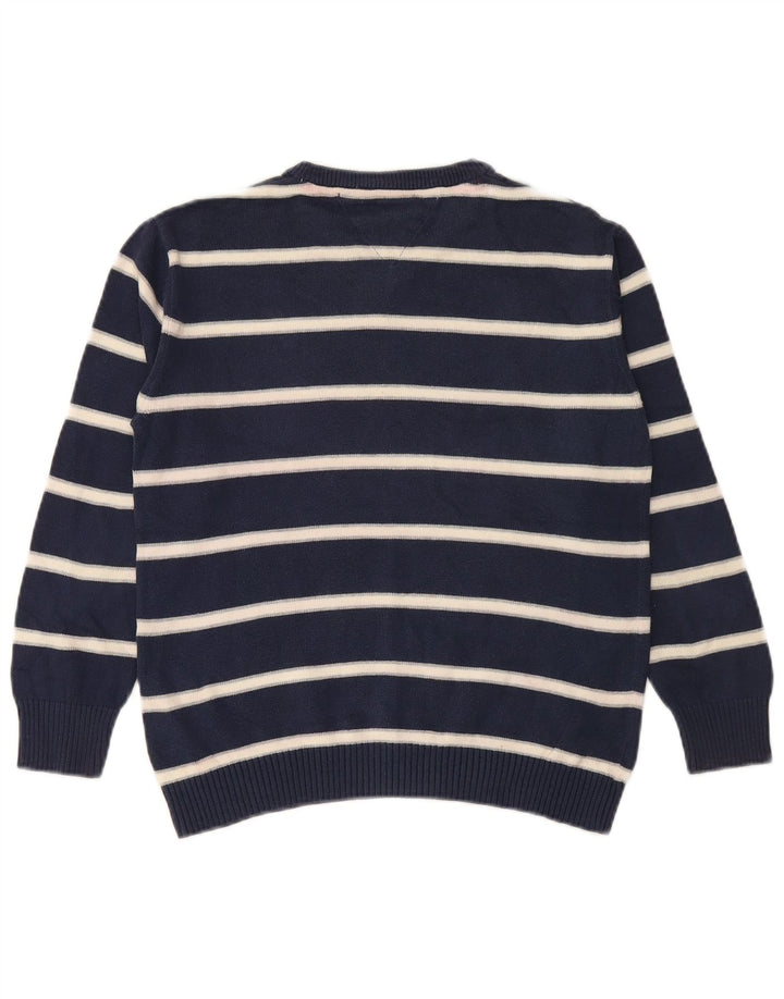 TOMMY HILFIGER Drenge V-hals sweater 11-12 år Marineblå stribet