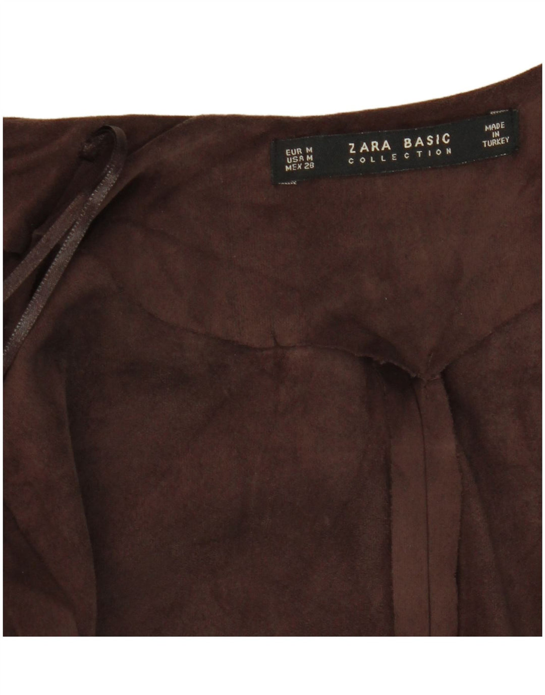 Zara Dame Longline Cardigan Top UK 12 Medium Brun
