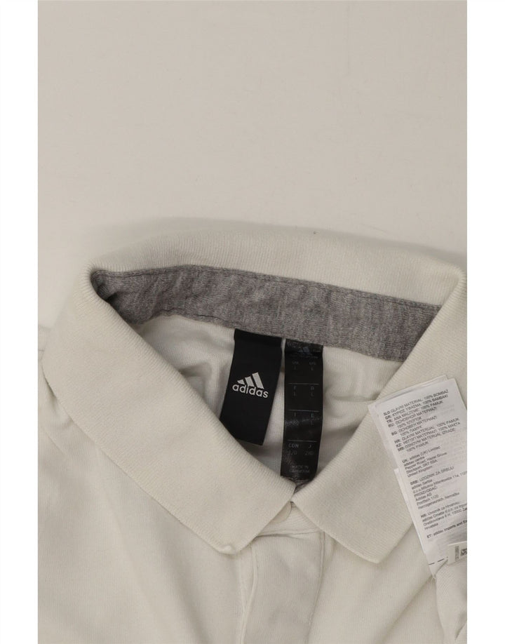 Adidas Polo Shirt til mænd Stor hvid bomuld