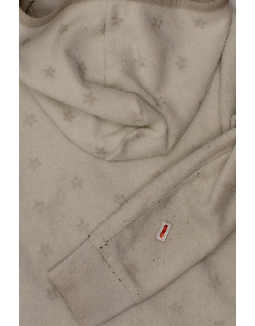 GAP piger grafisk fleecejakke med hætte 6-7 år Lille hvid polyester
