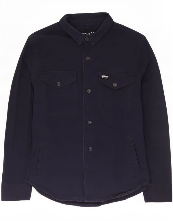 Superdry herreskjorte XL marineblå bomuld