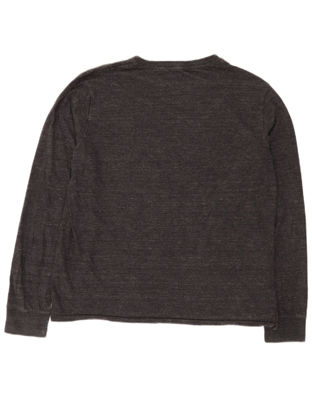 SUPERDRY Herre Top Langærmet 2XL Grå Flecked Bomuld