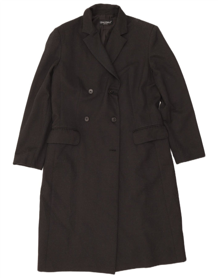 Gina Lebole Dame Dobbeltradet Frakke UK 14 Medium Sort