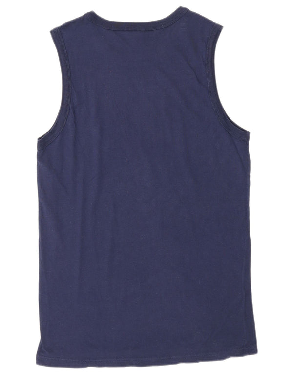 Benetton Mens Peanuts Graphic Vest Top Medium Navy Blue Cotton