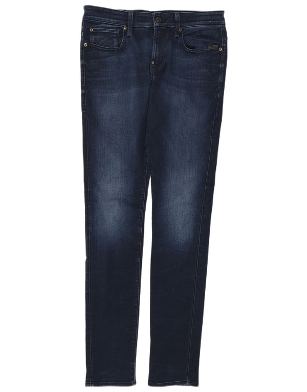 G-STAR Dame Revend Super Slim Jeans W31 L34 Marineblå Bomuld