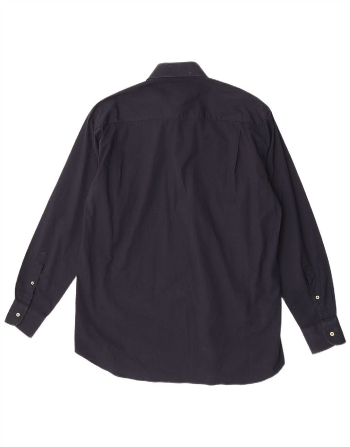 Paul & Shark Herre golfskjorte str. 42 Large Navy Blue Cotton