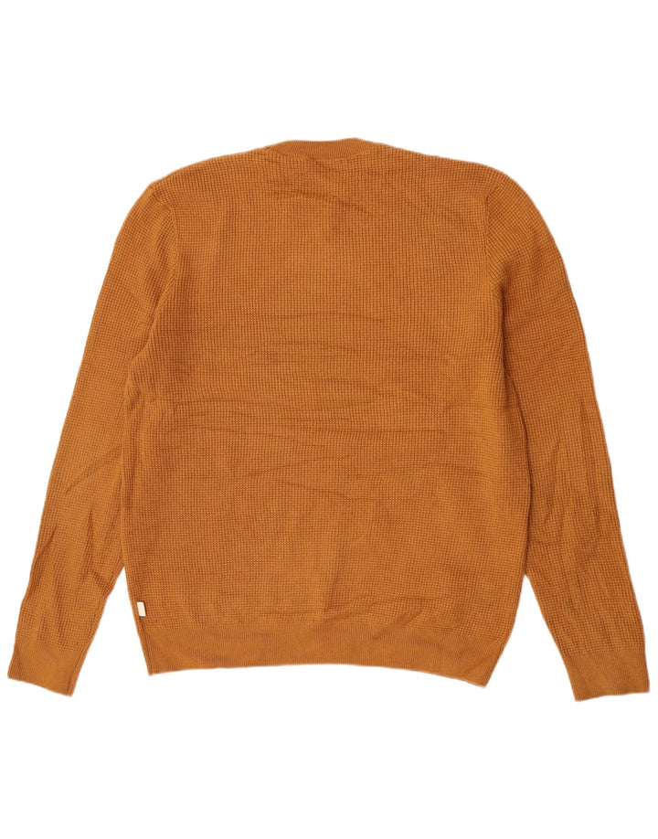 Marks & Spencer Herre sweater med rund hals, stor beige bomuld