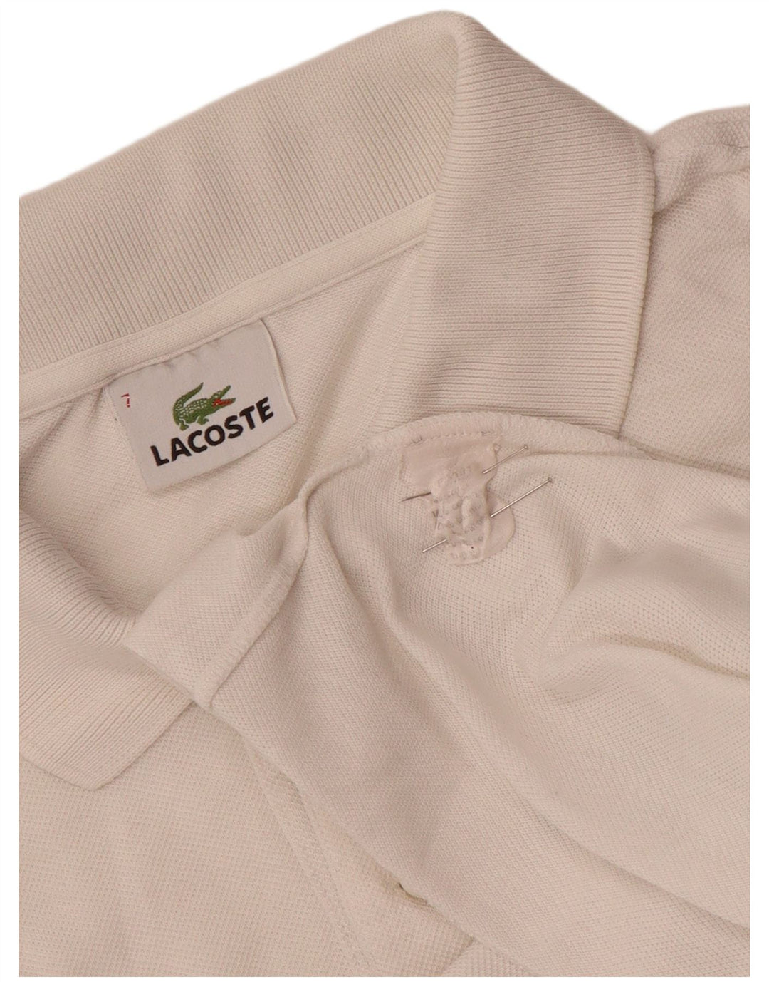 Lacoste Herre Polo Shirt Str. 7 2XL Hvid Bomuld