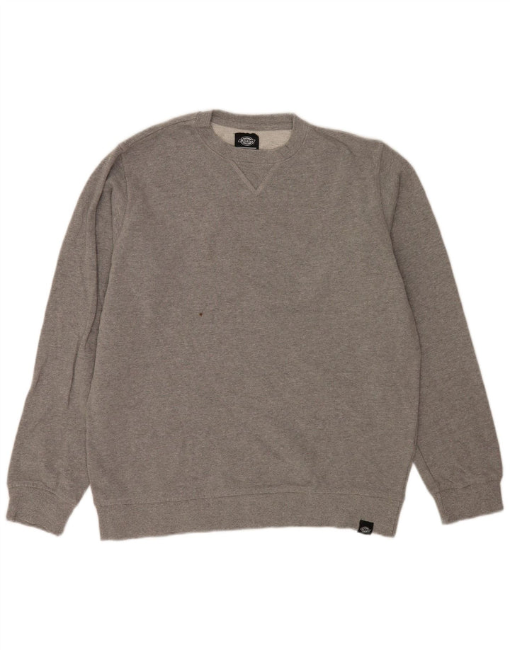 Dickies Herre Sweatshirt Jumper Stor Grå Bomuld
