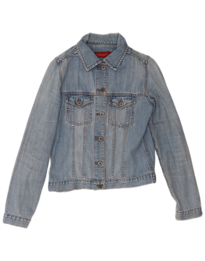River Island Dame denimjakke UK 6 XS Blå Bomuld