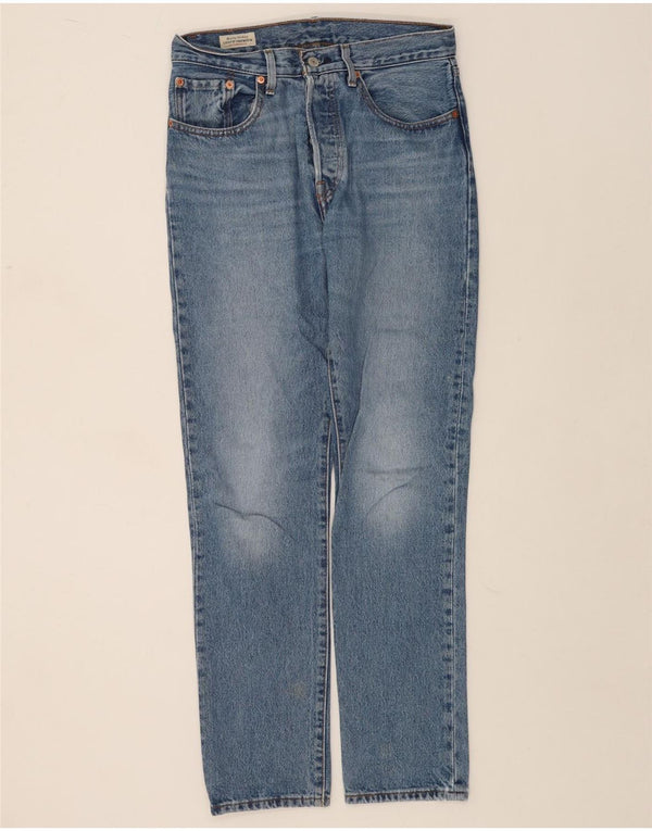 Levi's Dame 501 Straight Jeans W26 L30 Blå Bomuld