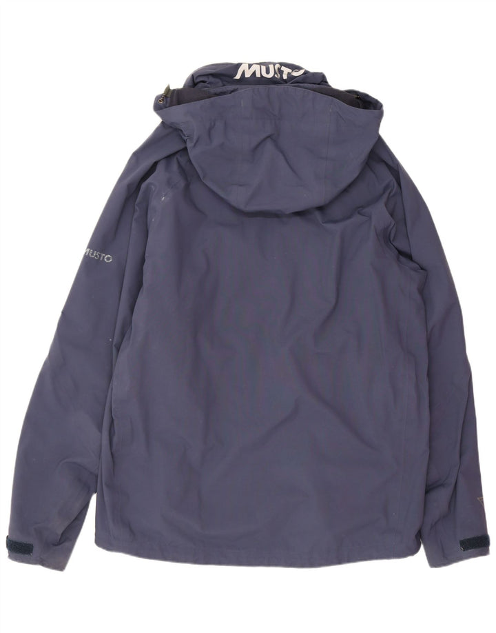 Musto Regnjakke med hætte til mænd UK 40 Large Navy Blue Polyester
