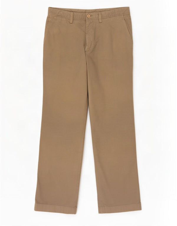 Massimo Dutti Lige Chinobukser til mænd EU 44 Large W34 L32 Beige Bomuld