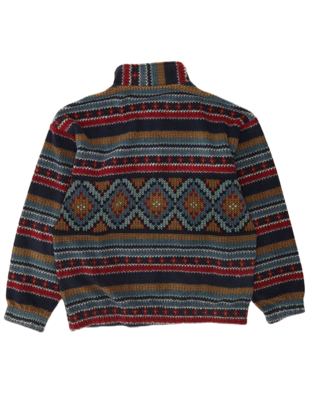 Fila Herre Button Neck Fleece Jumper IT 50 Medium Flerfarvet Geometrisk