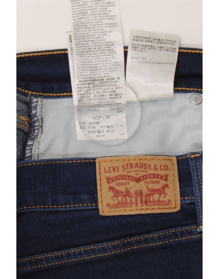 Levi's Womens 315 Cropped Jeans W29 L25 Marineblå Bomuld