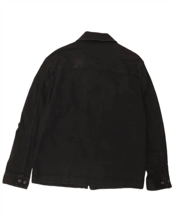 Zara Herre denimjakke UK 42 XL Sort Bomuld