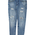 Zara Dame Distressed Slim Jeans W33 L28 Blå