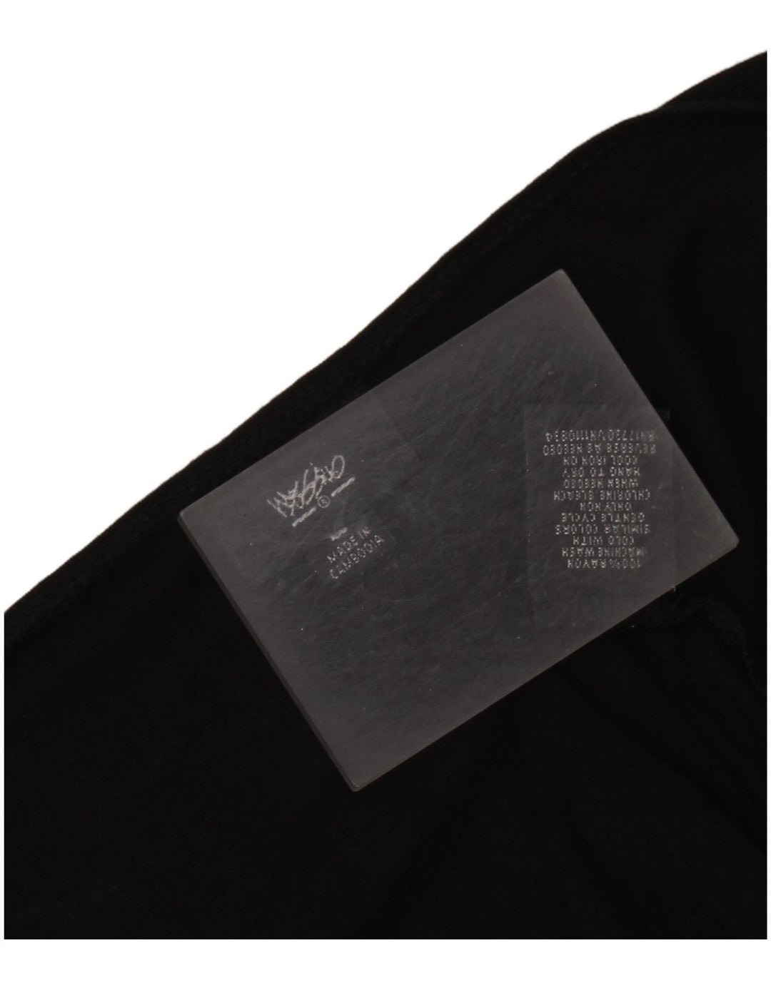 MOSSIMO Dame 3/4 Ærmet A-Line Kjole UK 14 Large Black Rayon