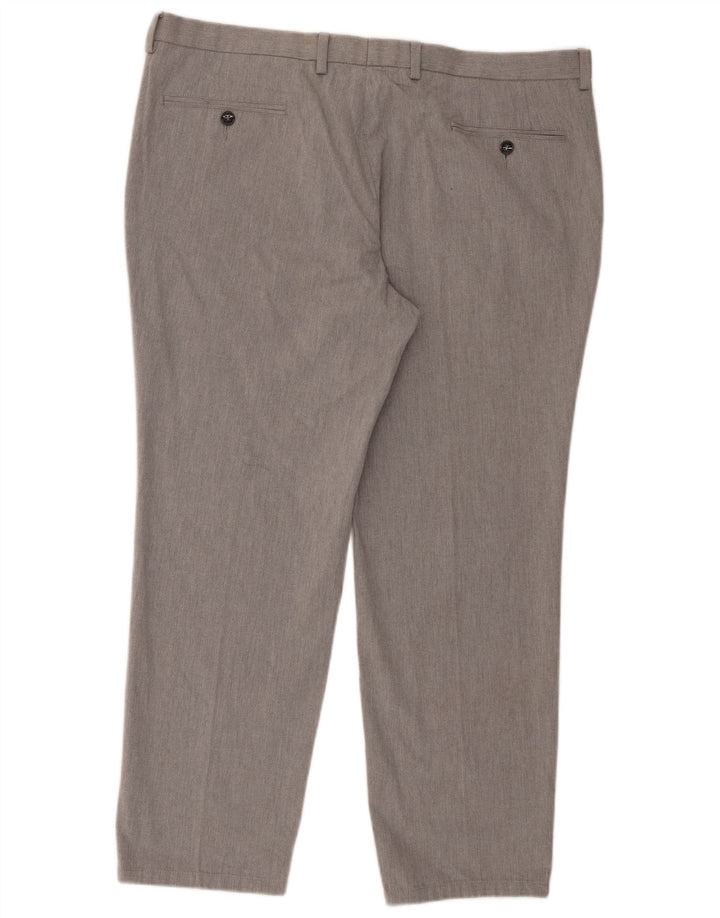 Marks & Spencer Straight Chino-bukser til mænd W40 L29 Grå bomuld