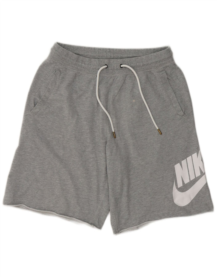 Nike grafiske sportsshorts til mænd mellemgrå flækket bomuld