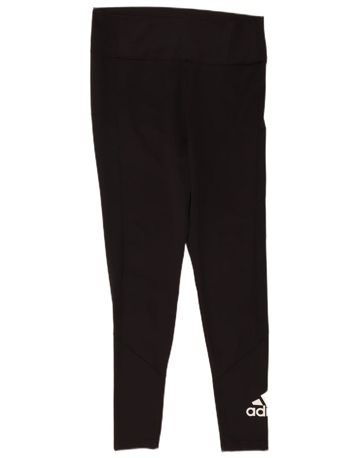 Adidas Aeroready Graphic Leggings til kvinder, UK 16/18 Large Black Polyester
