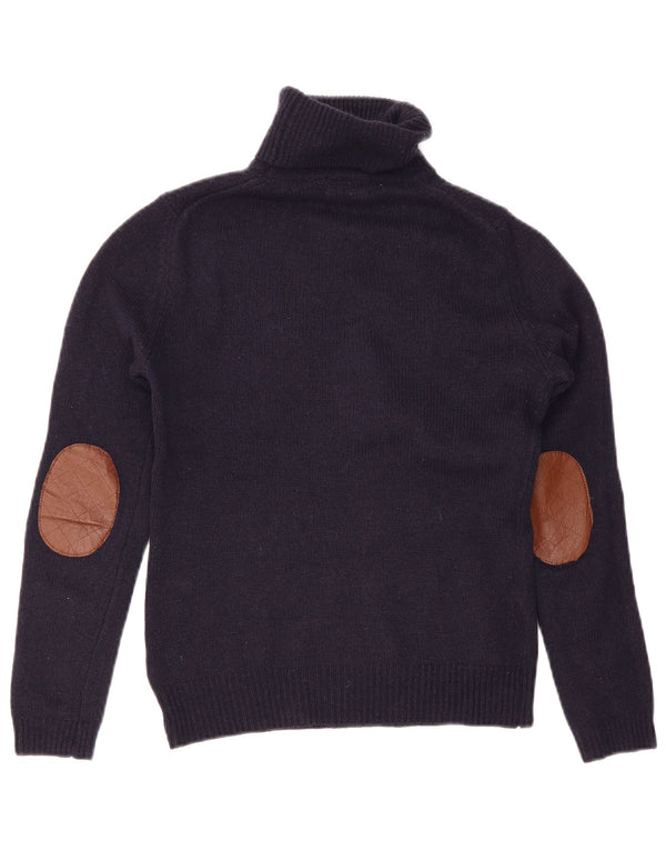 Massimo Dutti Dame Rullehals Sweater UK 12 Medium Navy Blue