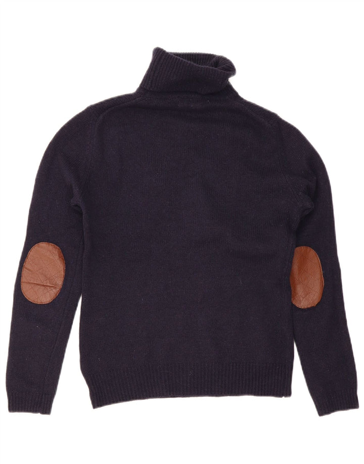 Massimo Dutti Dame Rullehals Sweater UK 12 Medium Navy Blue