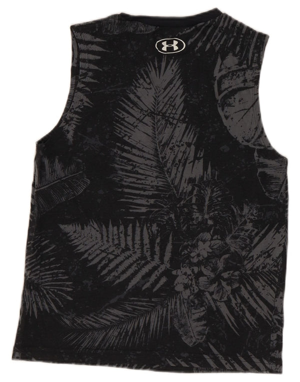 Under Armour Boys Heat Gear Grafisk Vest Top 7-8 År Lille Sort